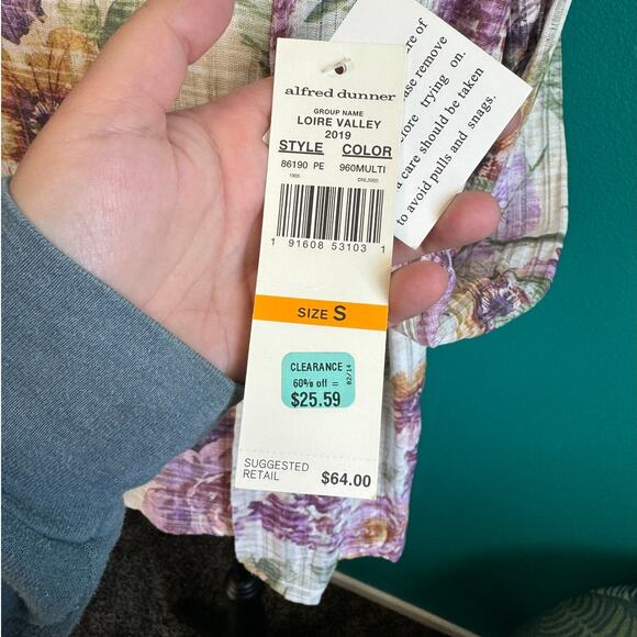 Alfred Dunner Pastel Floral Textured Sweater Set Women's Small NWT - Picture 9 of 11